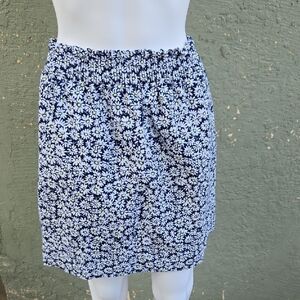 J. Crew Blue Smocked Bubble Skirt